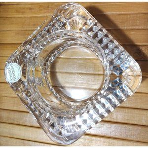 Crystal Square Votive Tea light Holder /Trinket Dish Cristal D'Arques France